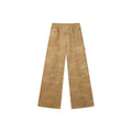 Floral embroidered and beaded workwear pants