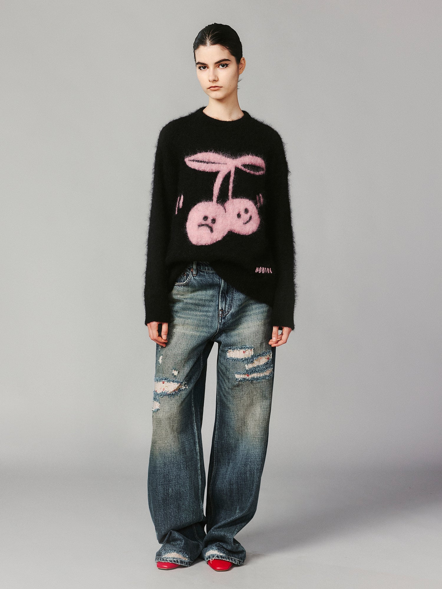 Emotional dynamic cherry pullover