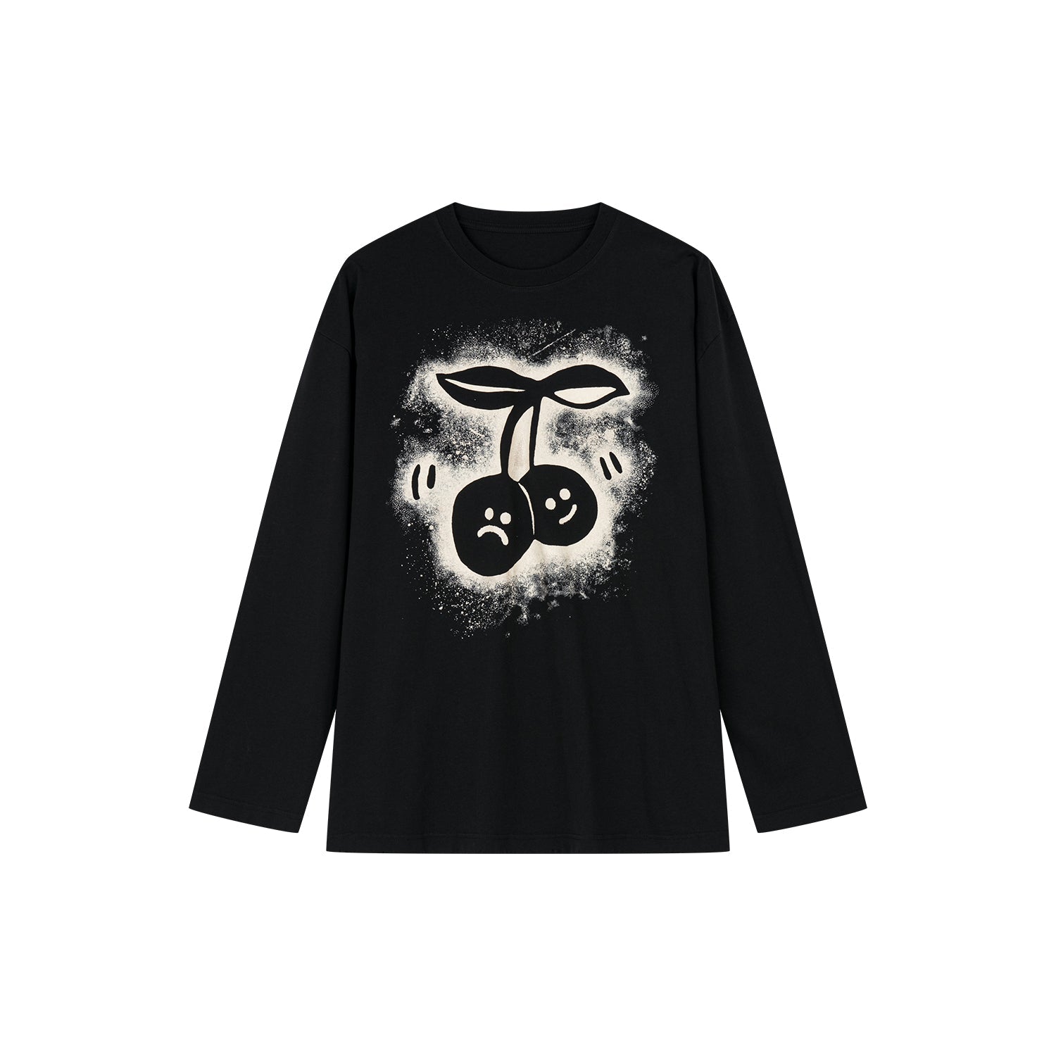 Emotional dynamic cherry long sleeve T-shirt