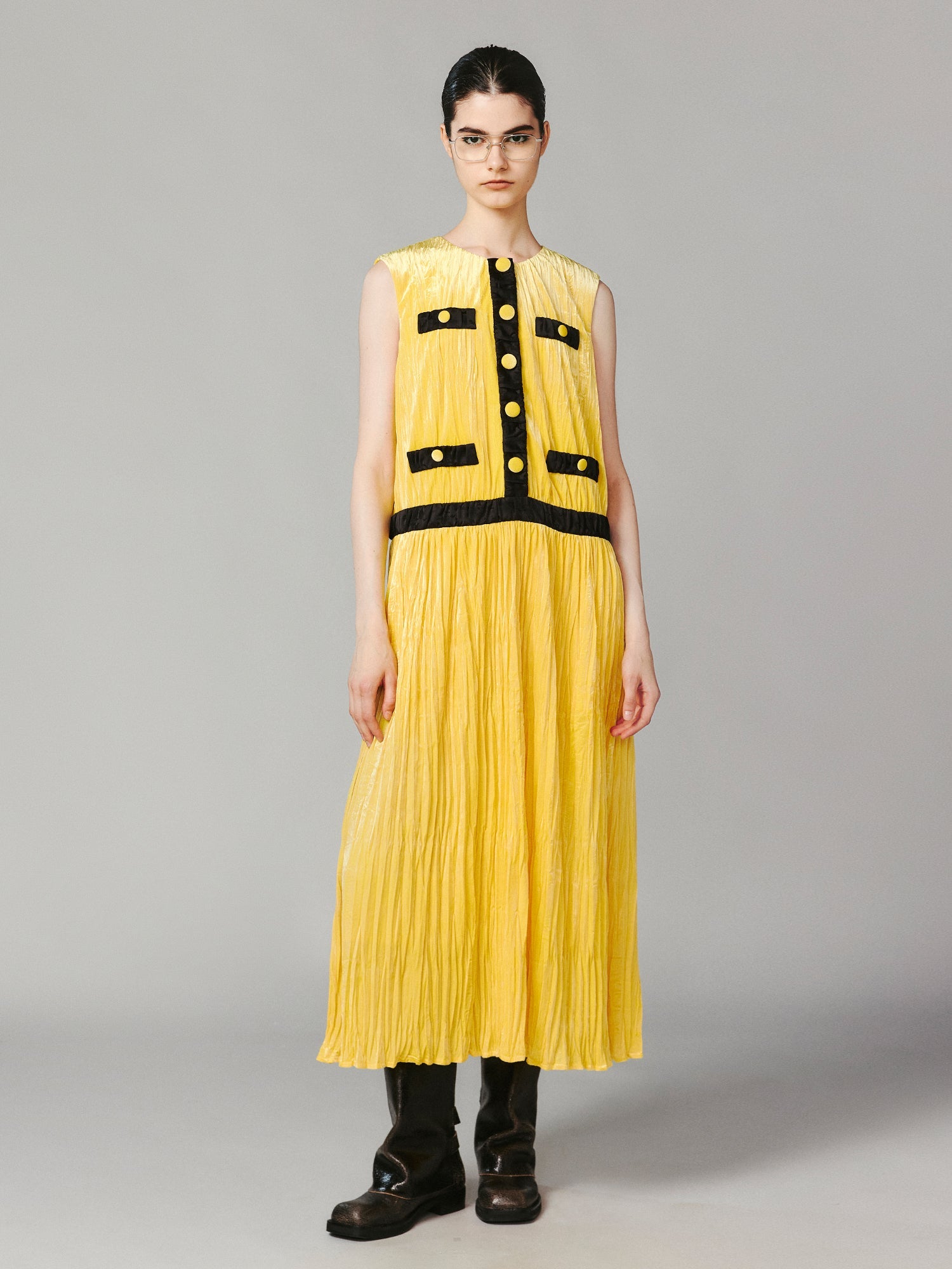 Velvet Chanel-style tank dress