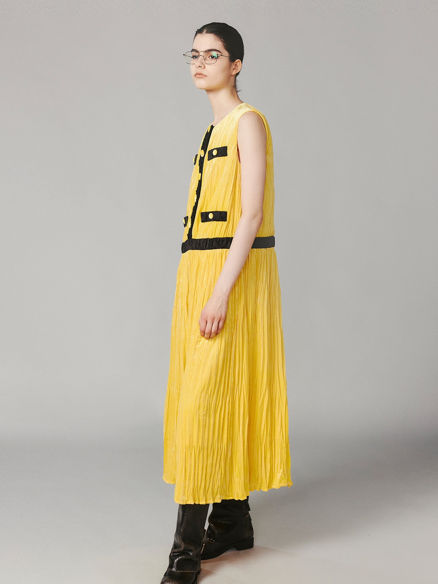 Velvet Chanel-style tank dress