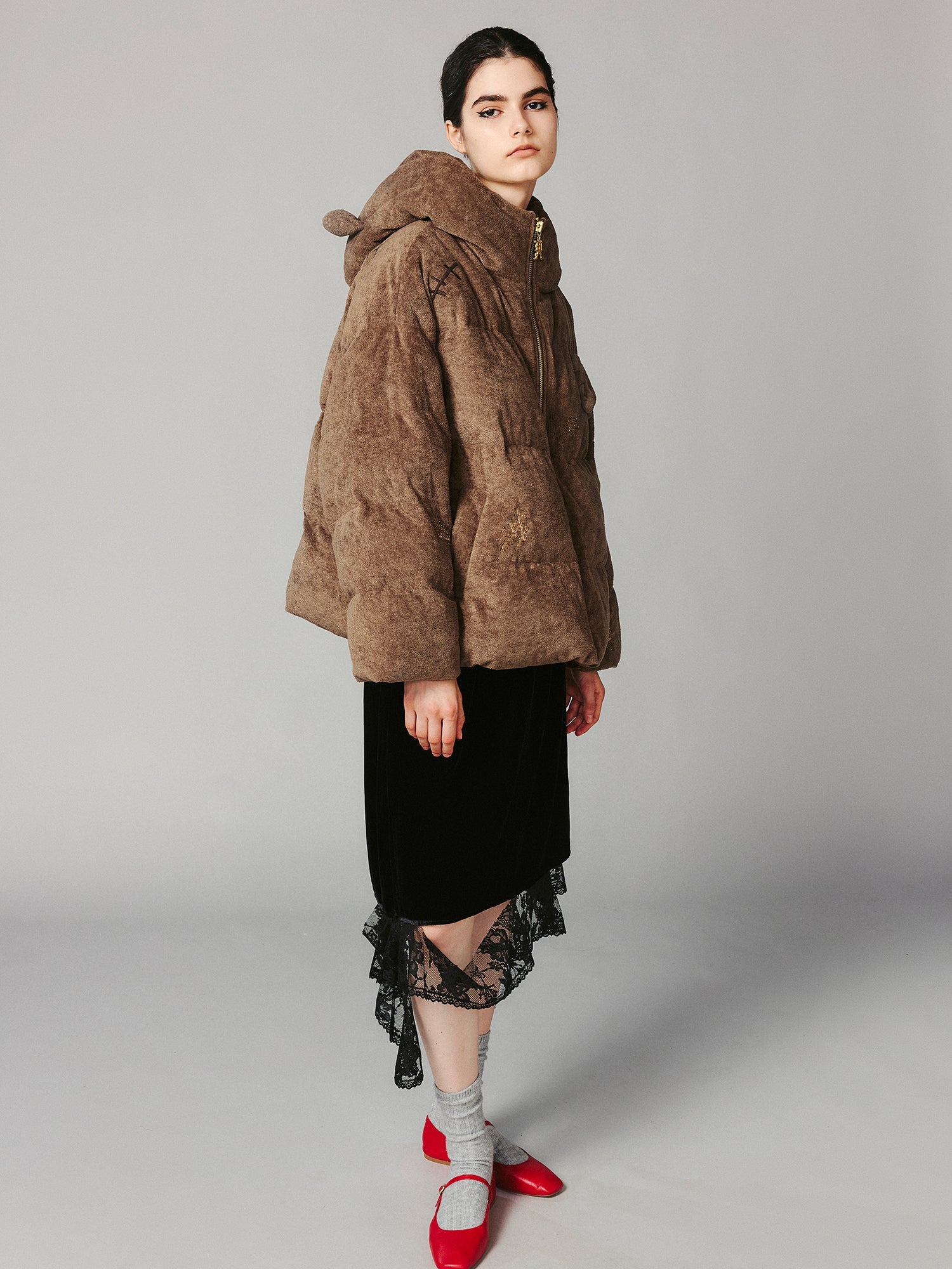 Vintage velvet lace skirt