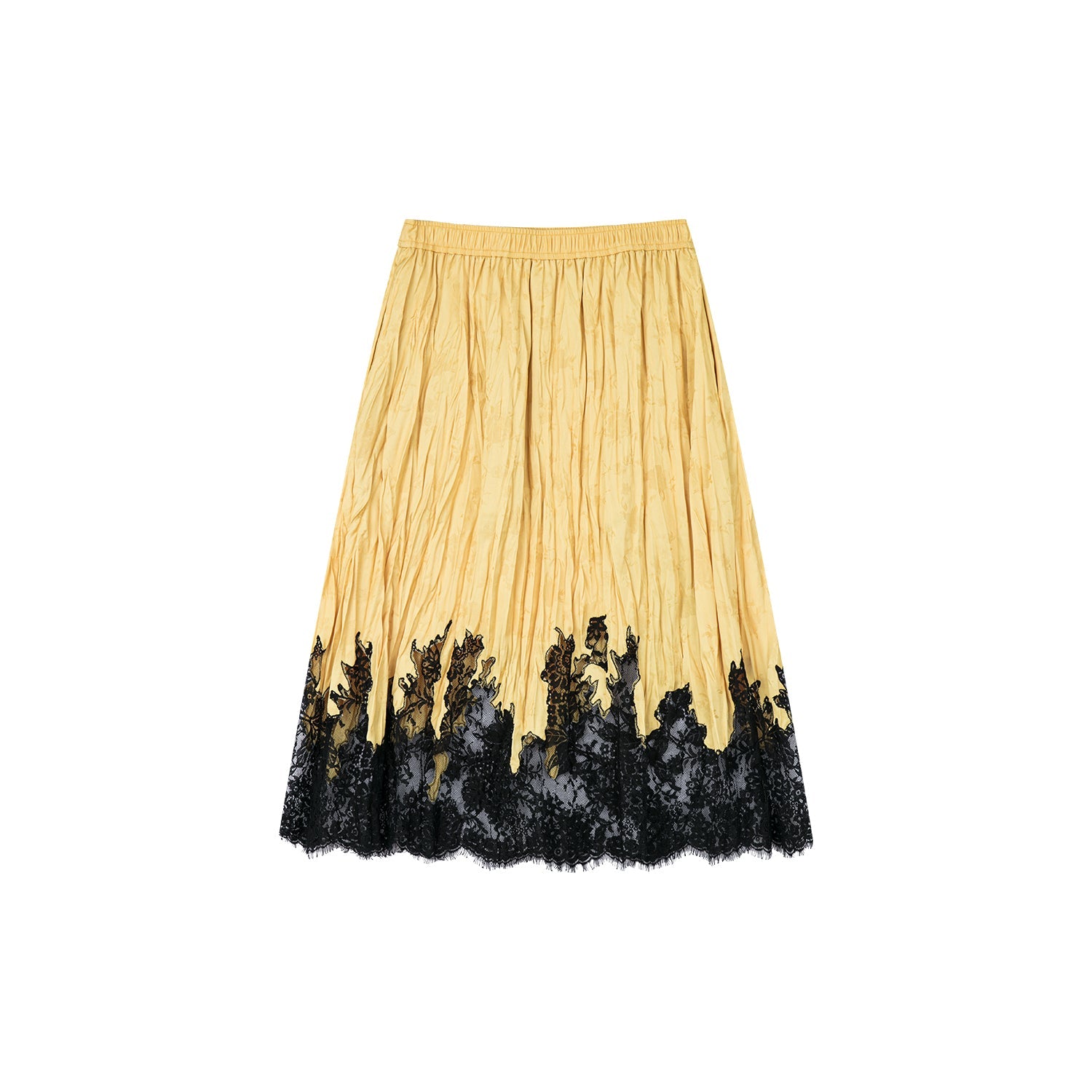 Satin jacquard lace skirt