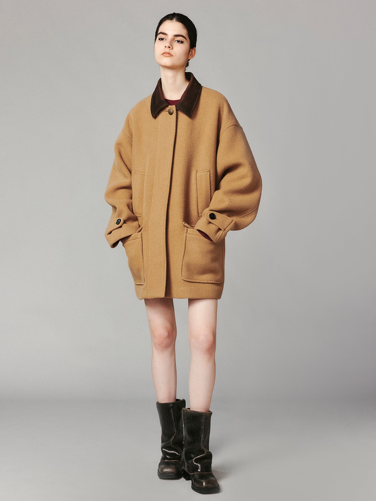Workwear wool coat