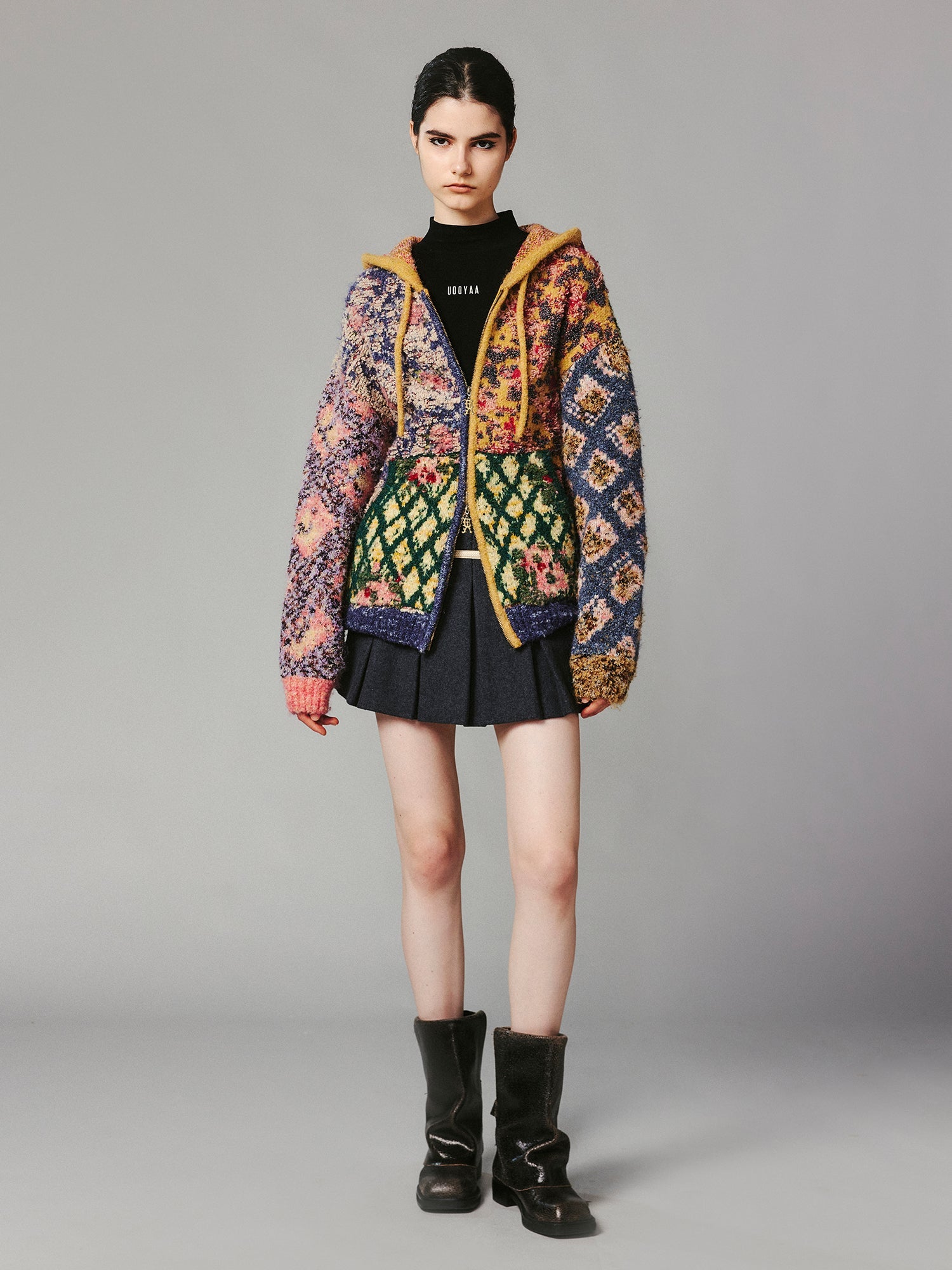 Tapestry zip-up hoodie