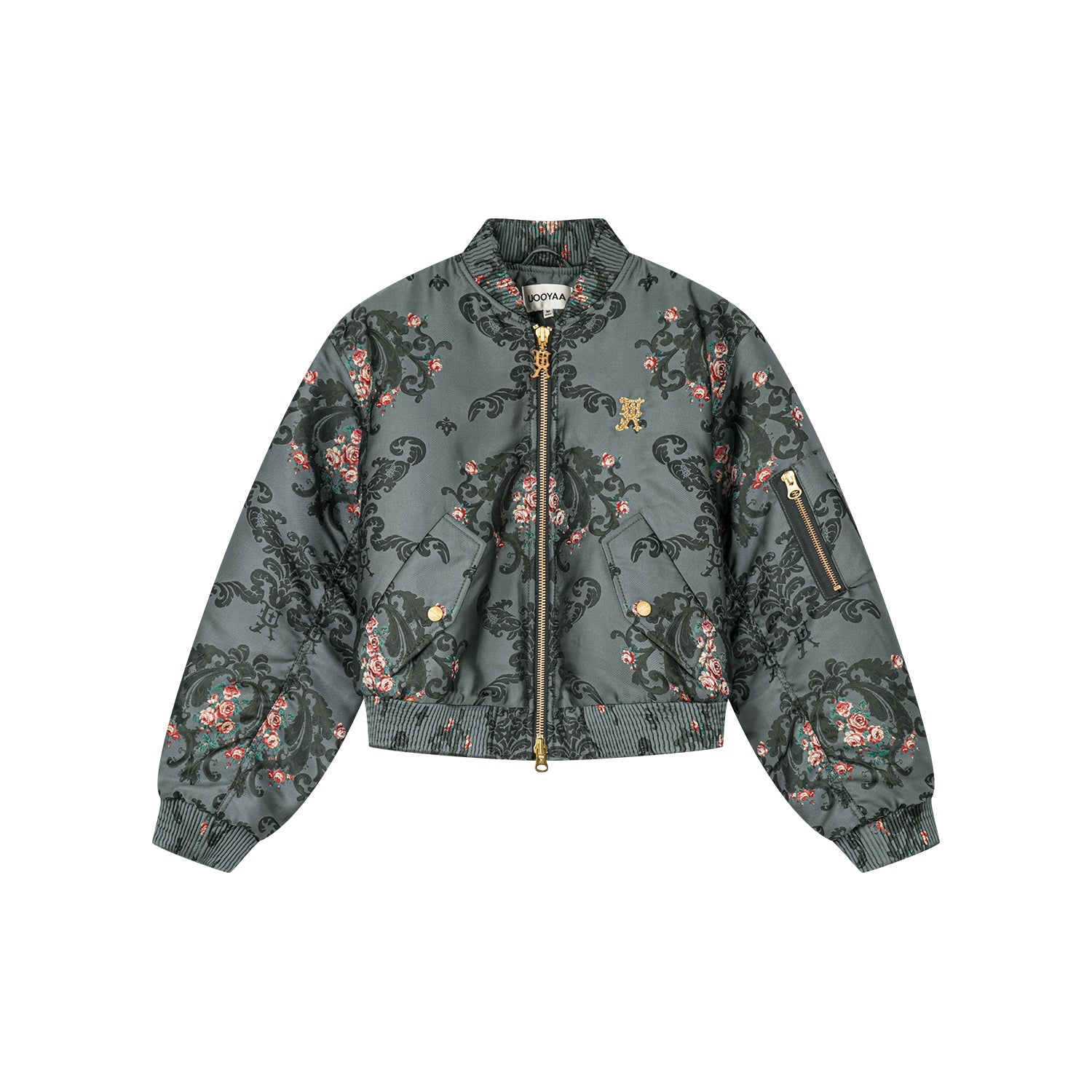 Jacquard bomber jacket