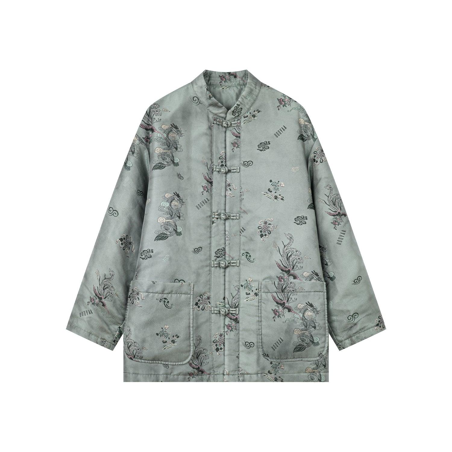 Dragon and phoenix jacquard vintage cotton jacket