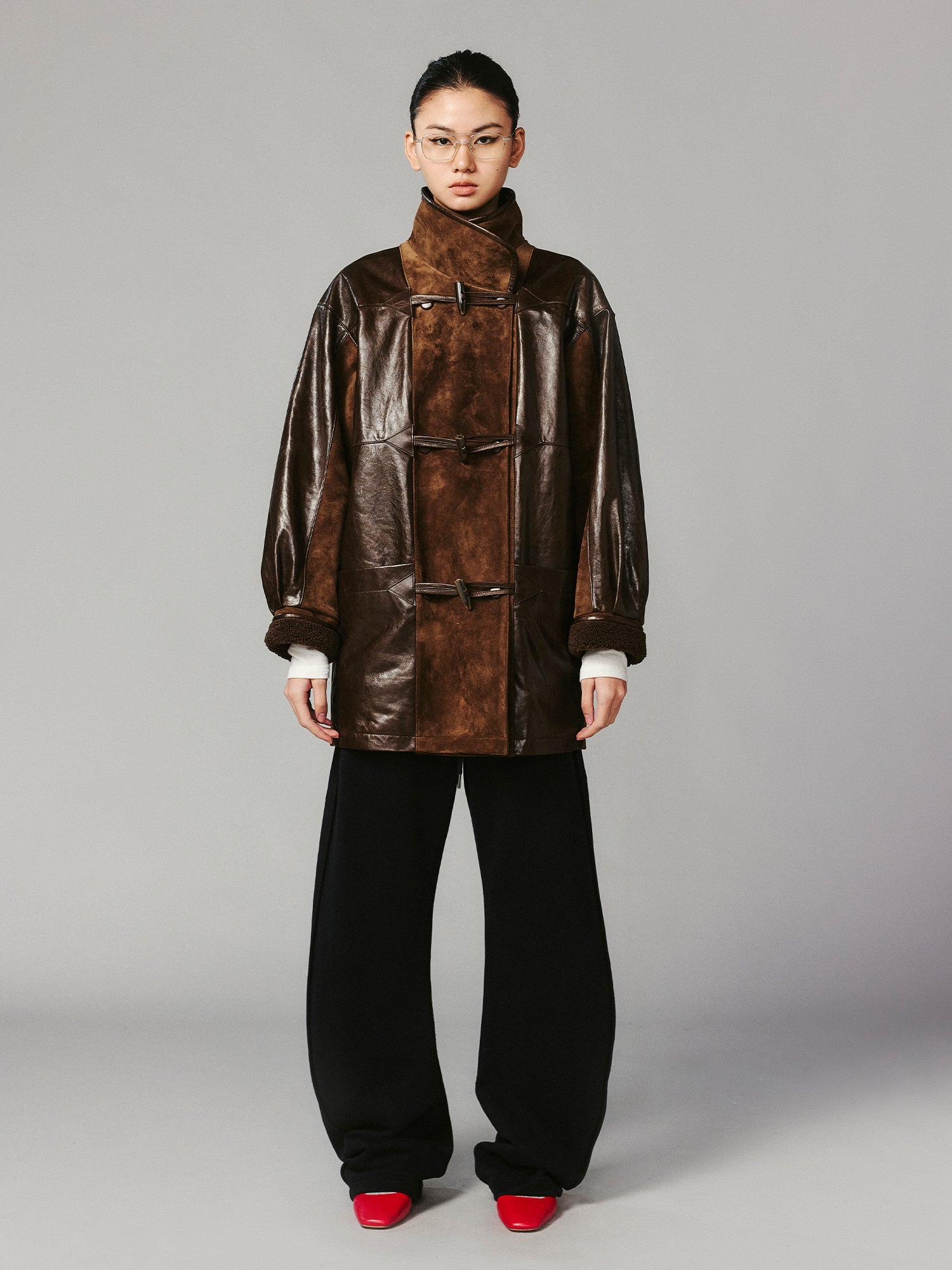 New Vintage 90s sheepskin leather coat