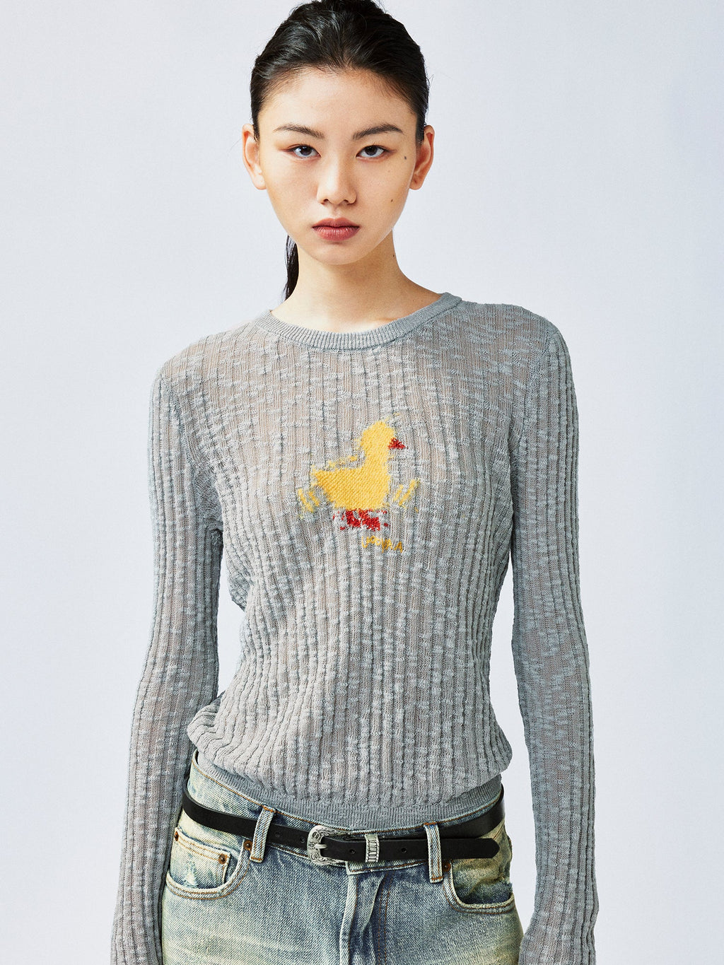 Dynamic "I" duck pullover sweater