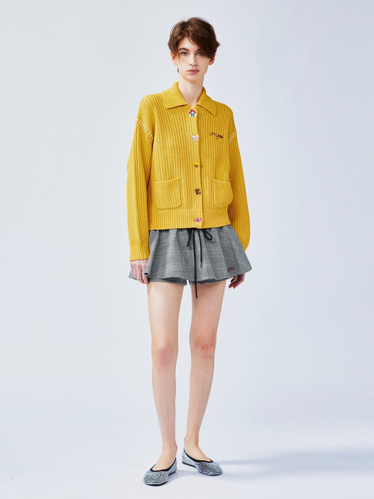 Whimsical button nostalgic cardigan