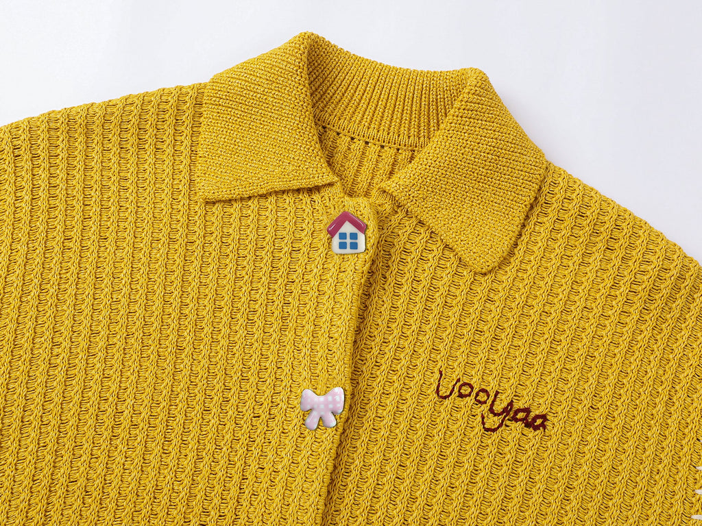 Whimsical button nostalgic cardigan