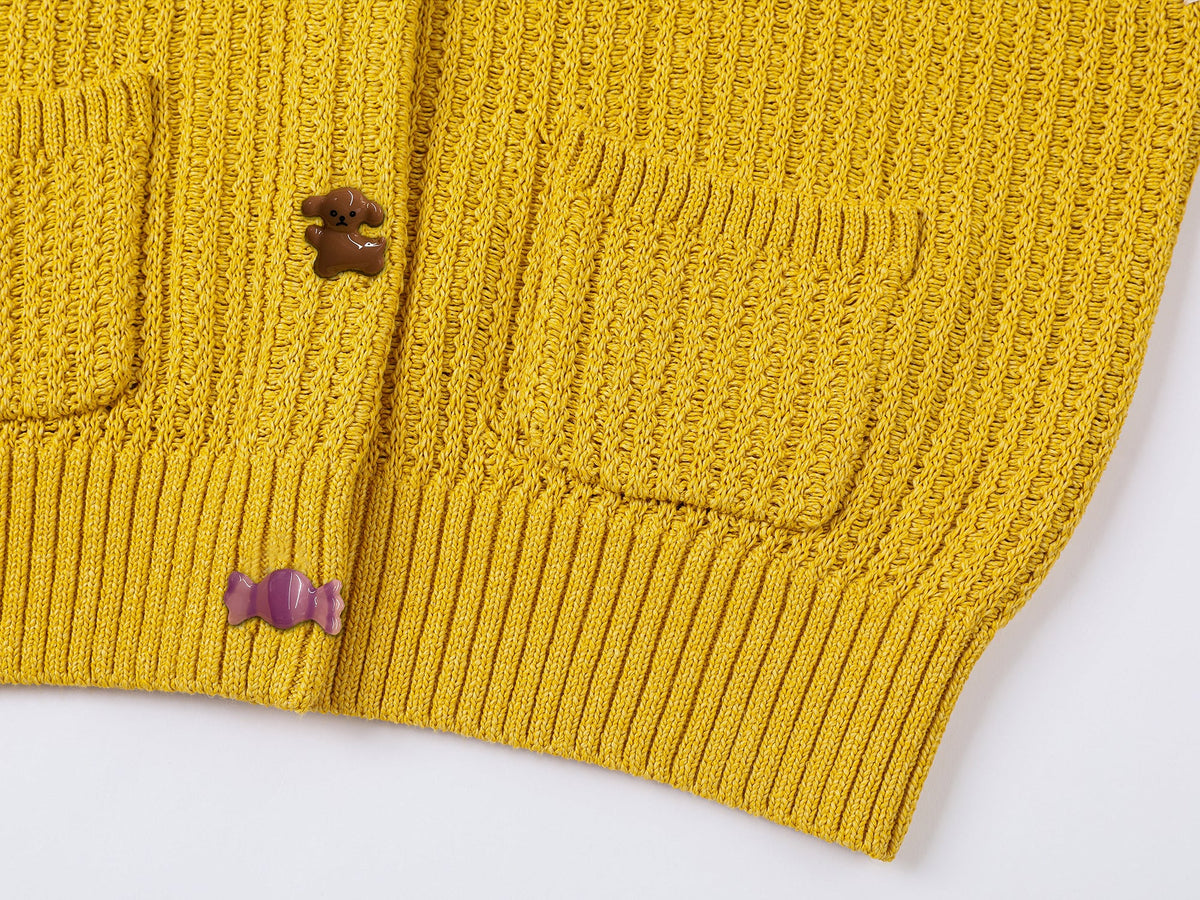 Whimsical button nostalgic cardigan
