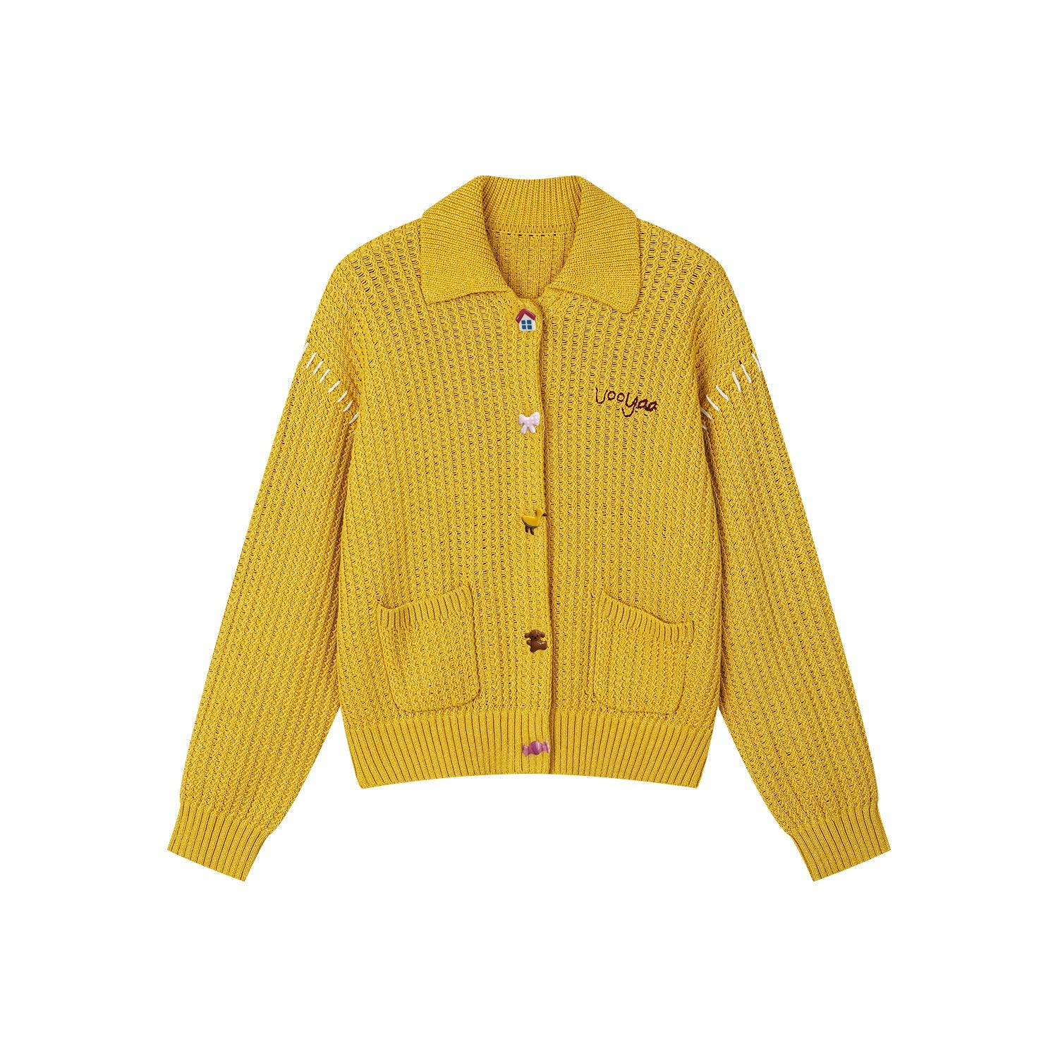 Whimsical button nostalgic cardigan