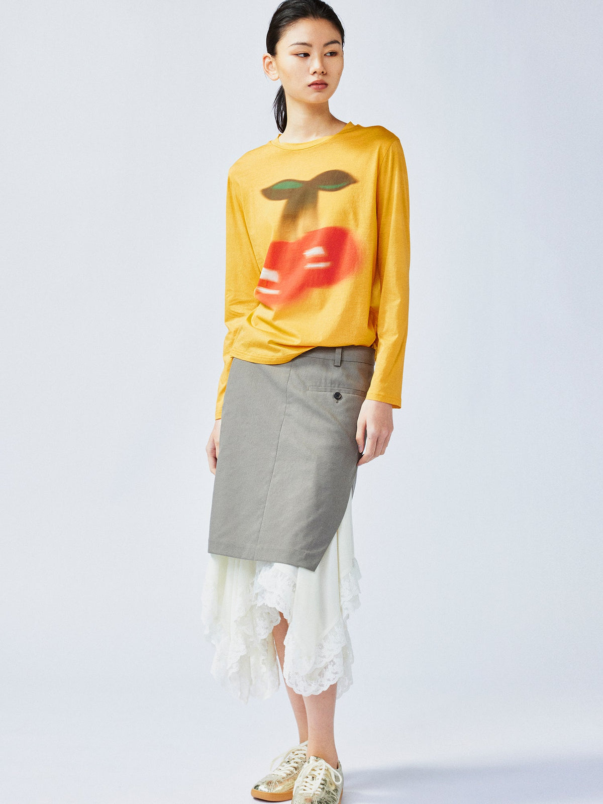 Sporty cherry long-sleeve t-shirt