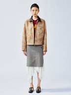 Vintage glamorous jacquard floral Detroit jacket