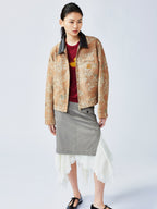 Vintage glamorous jacquard floral Detroit jacket