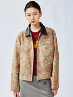 Vintage glamorous jacquard floral Detroit jacket