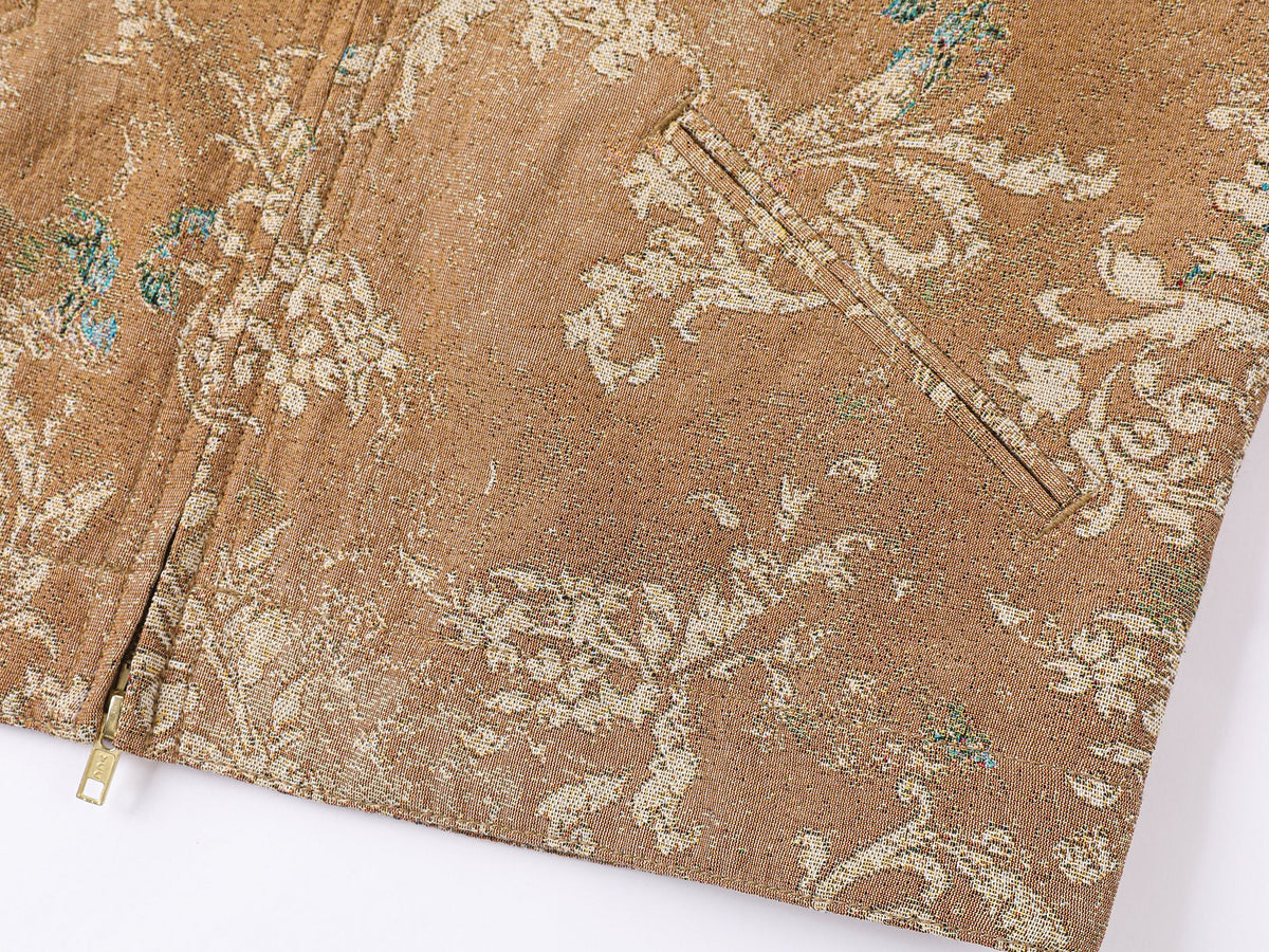 Vintage glamorous jacquard floral Detroit jacket