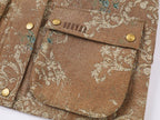Vintage glamorous jacquard floral cropped jacket