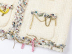 Playful and fun rhinestone chain Chanel-inspired jacket