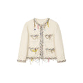 Playful and fun rhinestone chain Chanel-inspired jacket