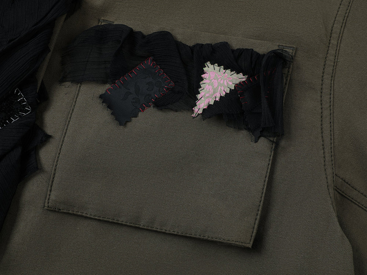 Free-spirited romantic military jacket