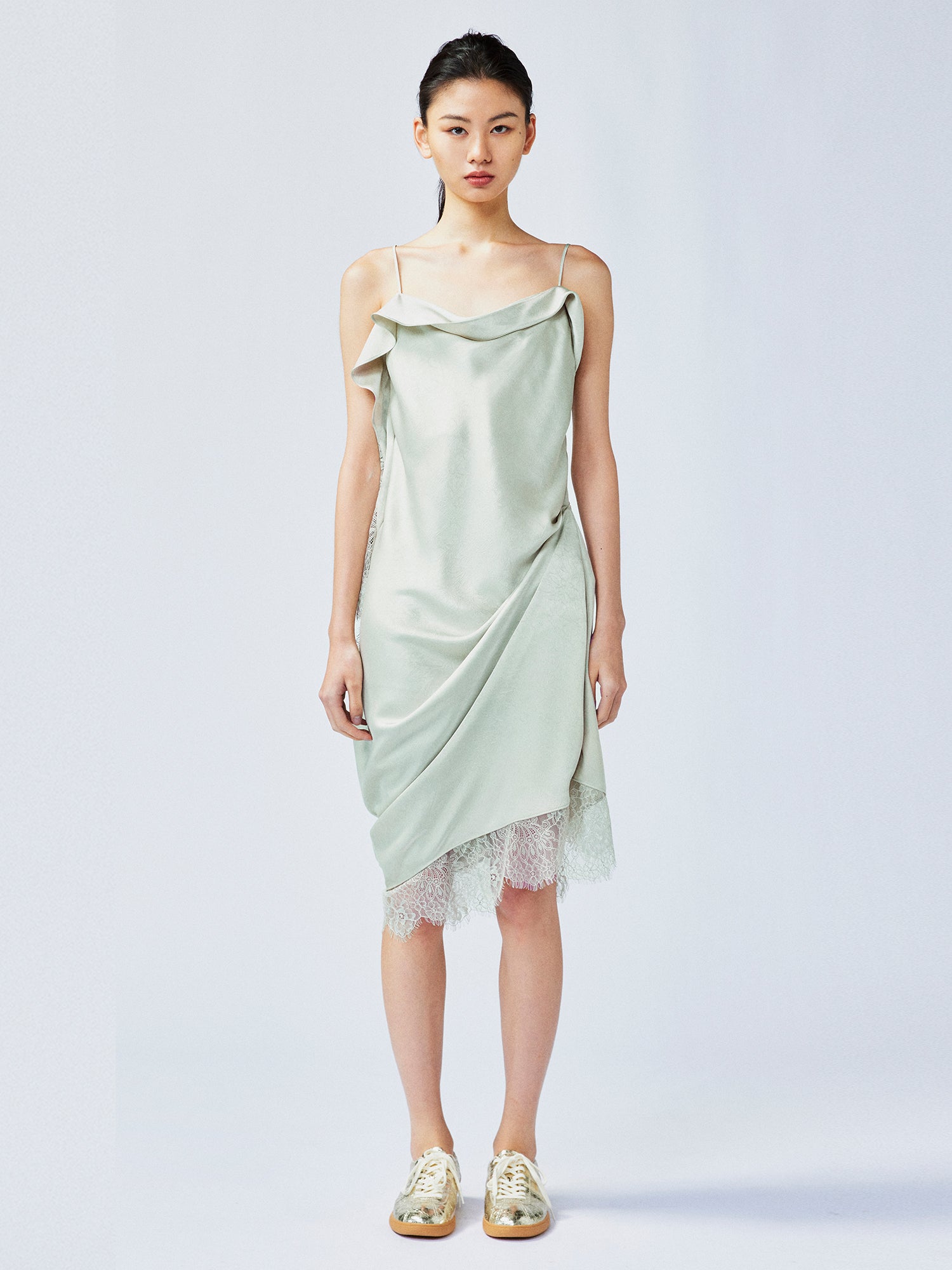 Free-flowing lift slip dress