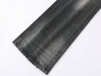 Black washed straight-leg jeans