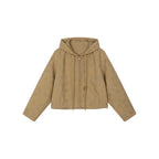 Nostalgia-evoking classic jacquard zip-up hoodie