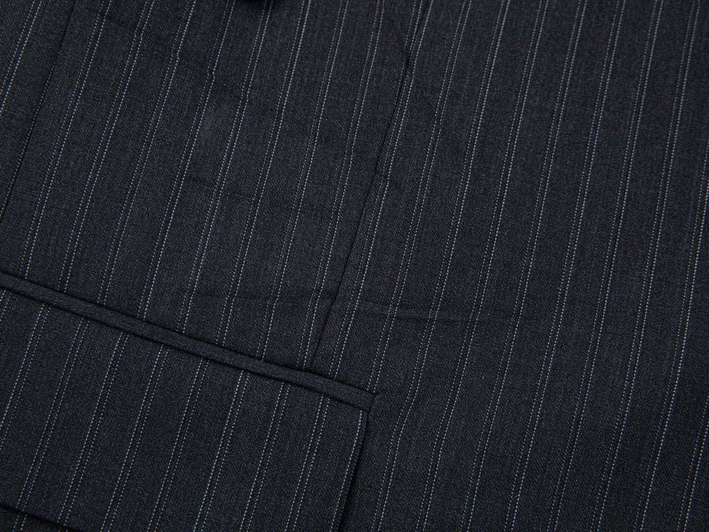 Pulled pleated notch collar blazer with authentic wear marks