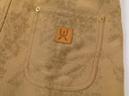Nostalgia-evoking classic jacquard cargo pants