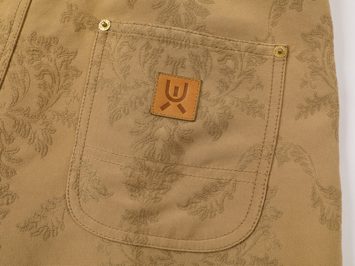 Nostalgia-evoking classic jacquard cargo pants