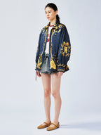 Playful and stylish finely woven plaid mini skirt with a hidden twist
