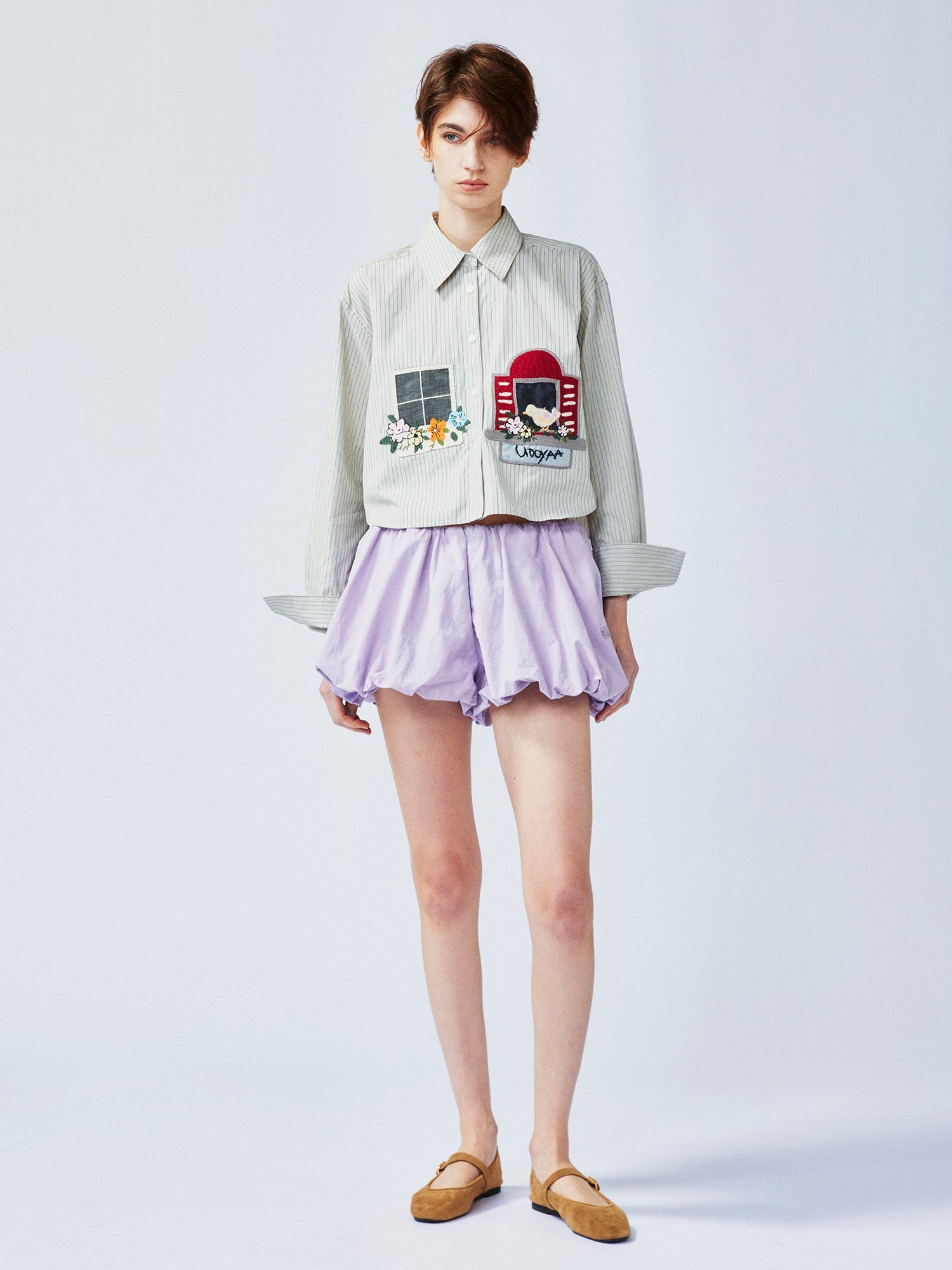 Romantic and playful New Vintage flower bud shorts