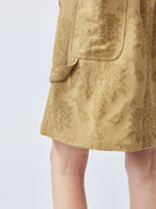 Nostalgia-evoking classic jacquard cargo skirt