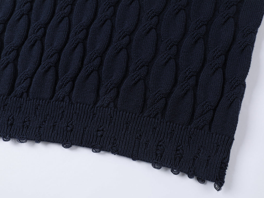 Charmingly playful diamond chain knit vest