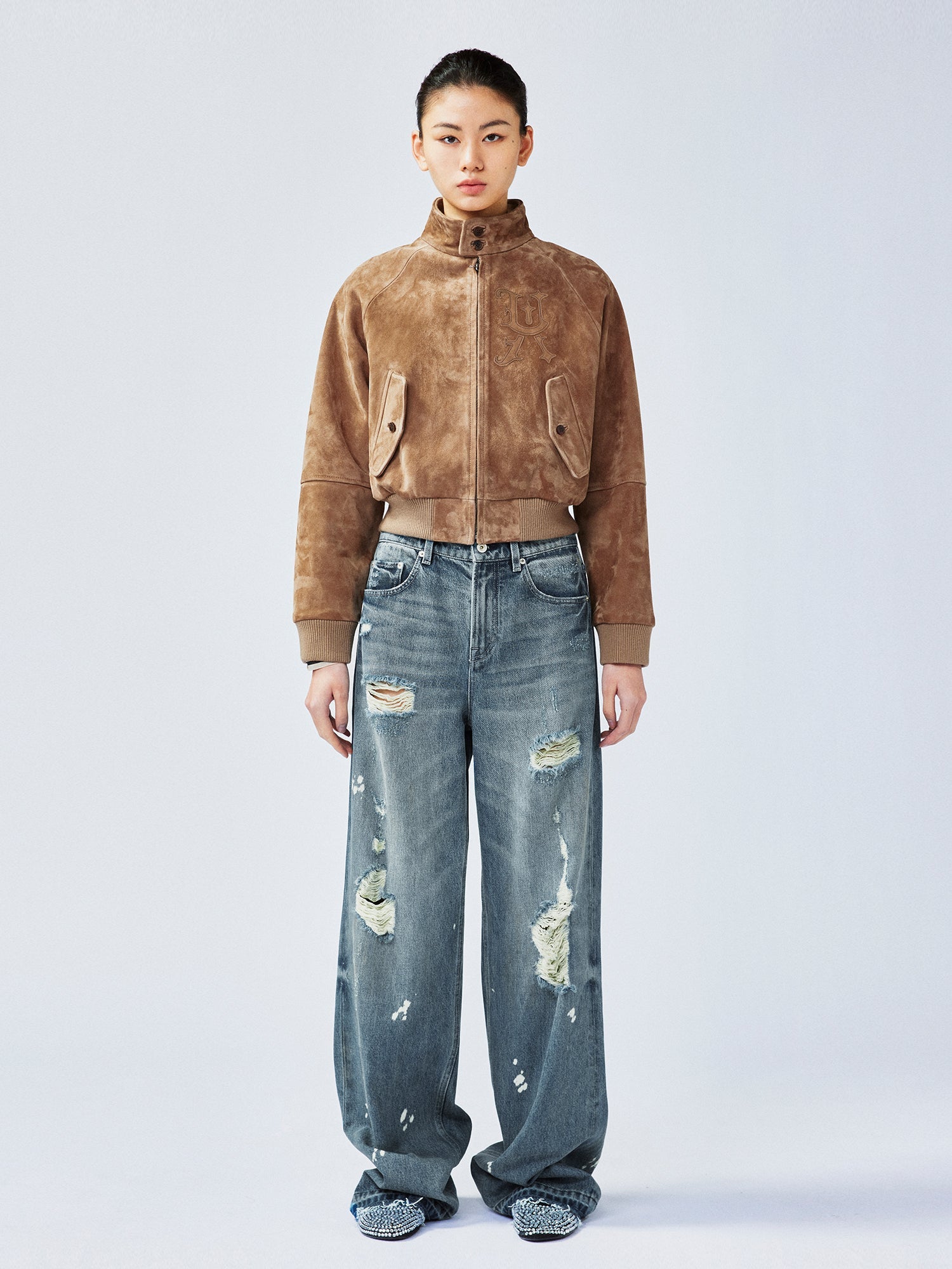 Vintage sheepskin Harrington jacket