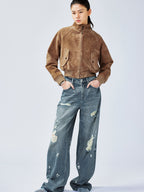 Vintage sheepskin Harrington jacket