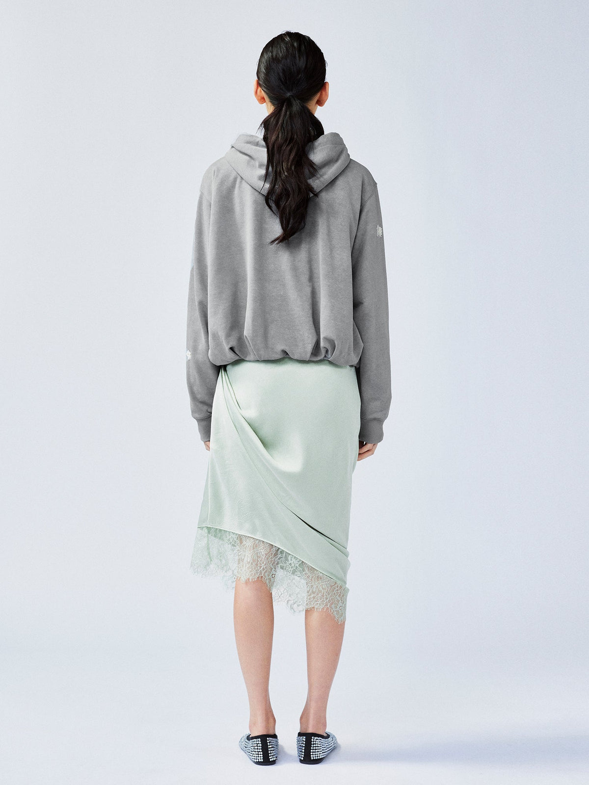 Glamorous beaded bud sweatshirt jacket