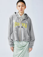 Glamorous beaded bud sweatshirt jacket