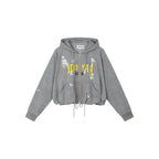 Glamorous beaded bud sweatshirt jacket