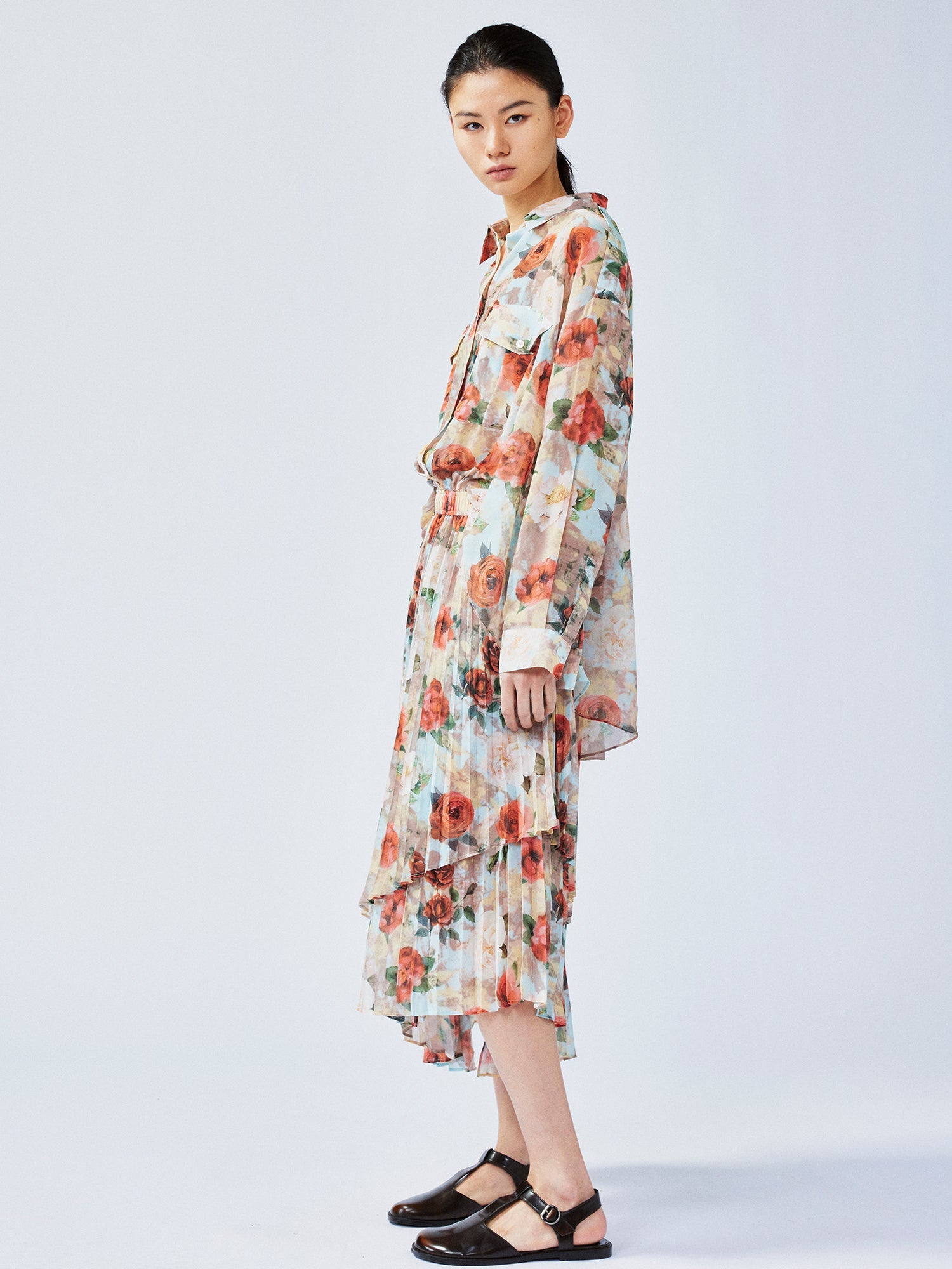 Shirt-tucked into skirt dress