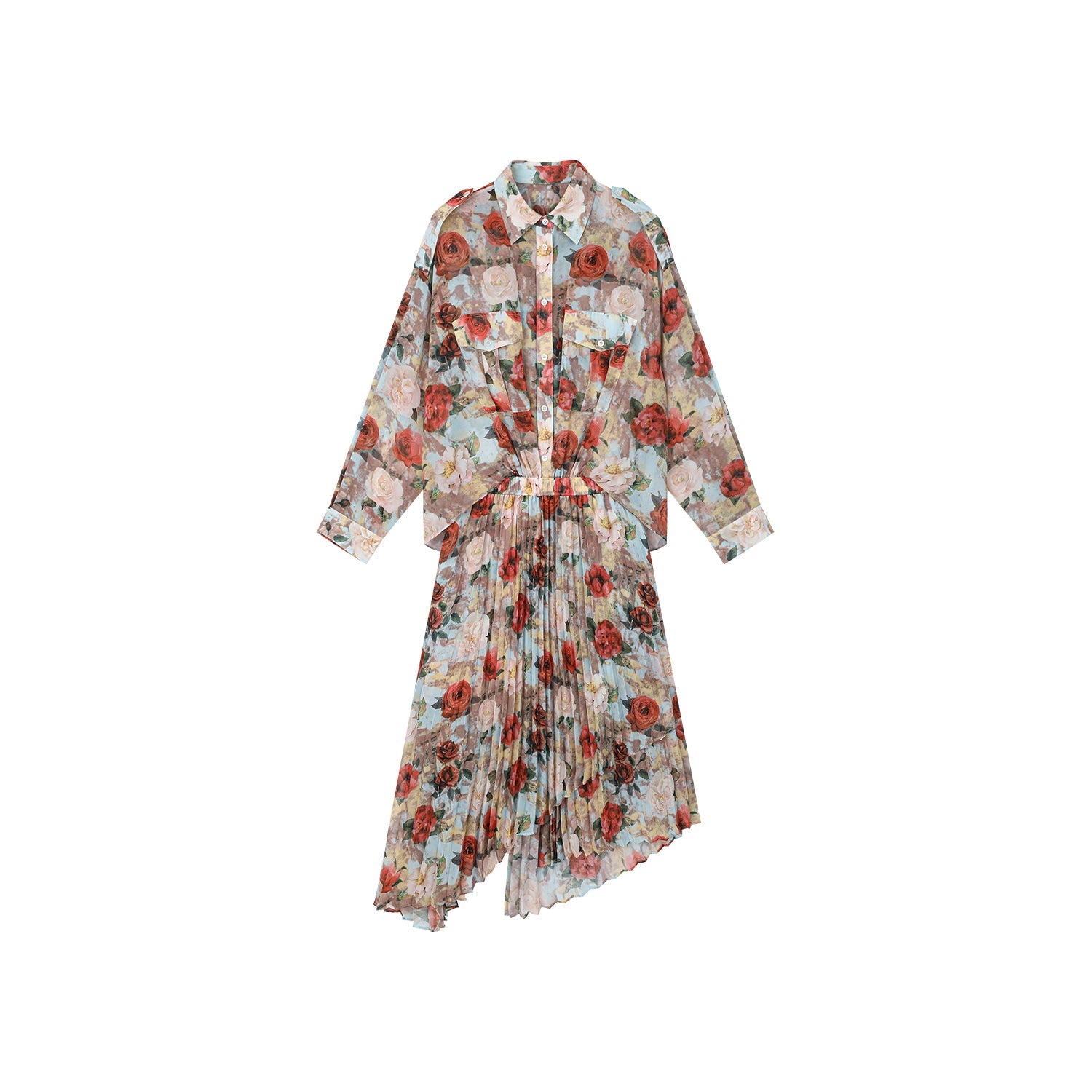 Shirt-tucked into skirt dress