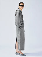 Sweater-tucked skirt dress