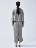 Sweater-tucked skirt dress