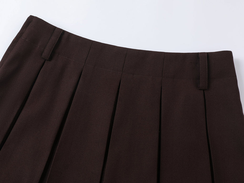 Preppy pleated mini skirt