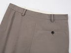 A misaligned suit layered-look skirt