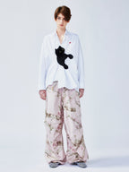 Playful cat chasing butterfly shirt