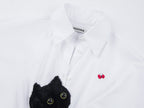 Playful cat chasing butterfly shirt