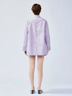 Youthful and romantic double-breasted gun flap collar blazer